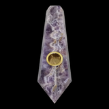 Natural Stone Amethyst Pipe