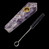 Natural Stone Amethyst Pipe