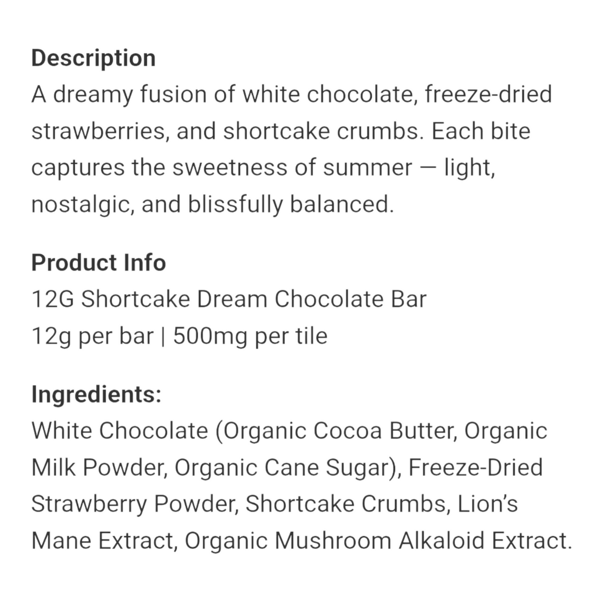 Rize Megadose Shortcake Cream Chocolate Bar 12g – The Hippie House