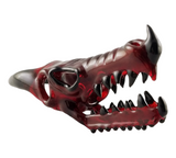 dragon skull red front view