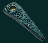 blue ceramic pipe