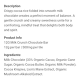 Rize Megadose Milk Crunch Chocolate Bar 12g