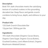 Rize Megadose Dark Crunch Chocolate Bar 12g