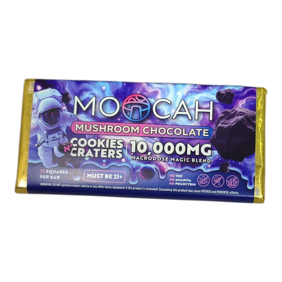 Magic Mushroom Macrodose Cookies N' Craters Chocolate Bar