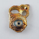 copper electroformed eye pendant