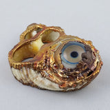 eyeball pendant copper seashell