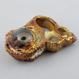 seashell eyeball pendant with copper