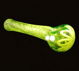 green pipe with white accents