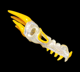 dragon skull pendant rasta gold 