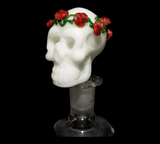 skull and rose flower 18mm bowl